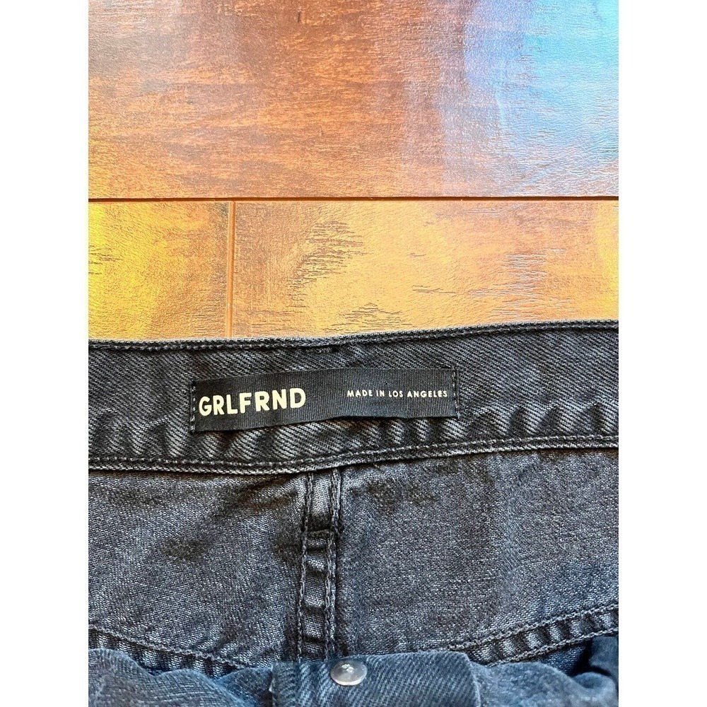 GRLFRND Black Washed Cut Off High Rise Summer Festival Short Size 31 - Picture 2 of 8